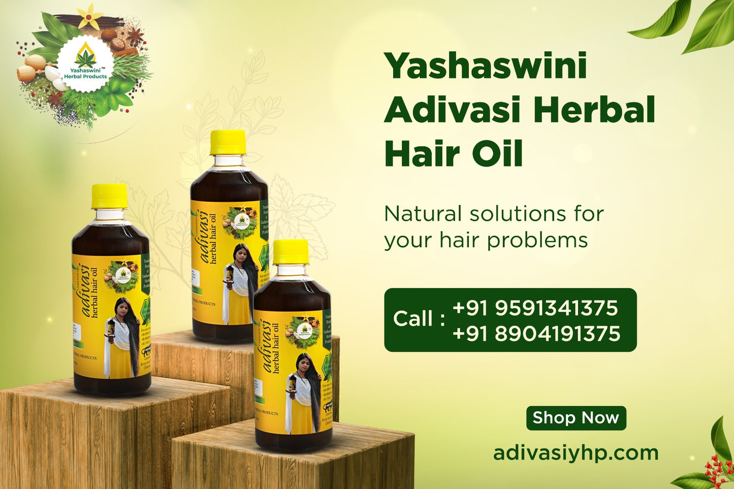 India's No. 1 Yashaswini Orignal Adivasi Herbal Hair Oil